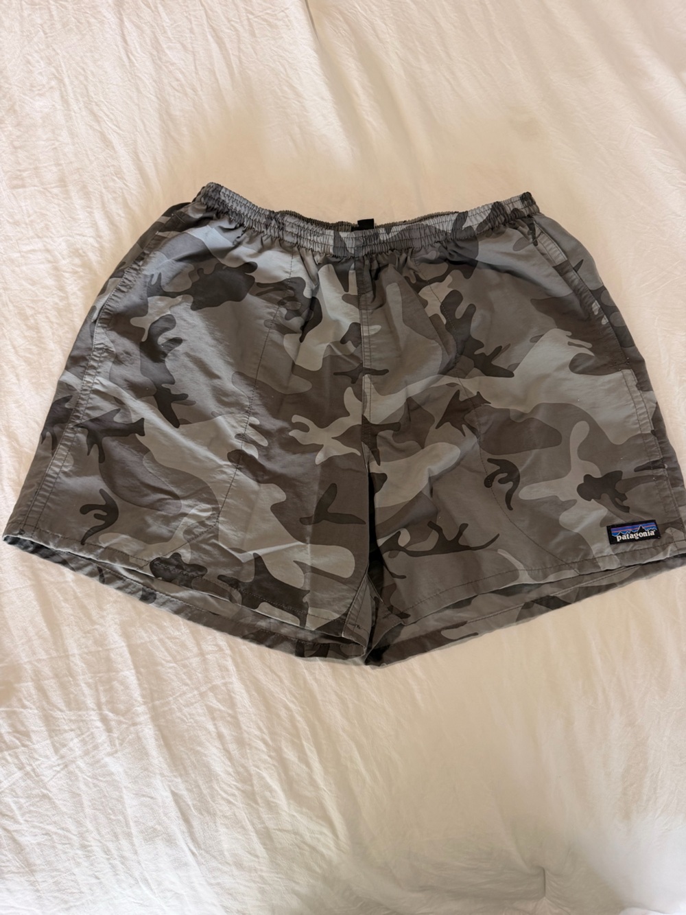 Patagonia Men’s Gray Camo Swim Shorts